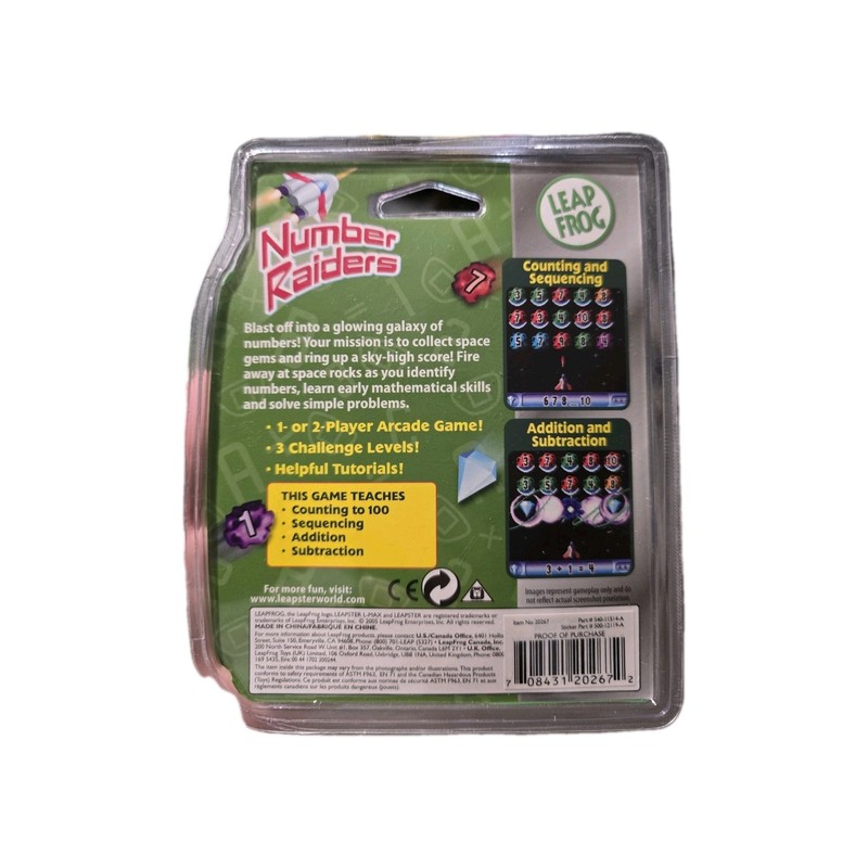LeapFrog Leapster NUMBER RAIDERS Educational Math (L-Max Compatible) Pre-K - 1st gallery