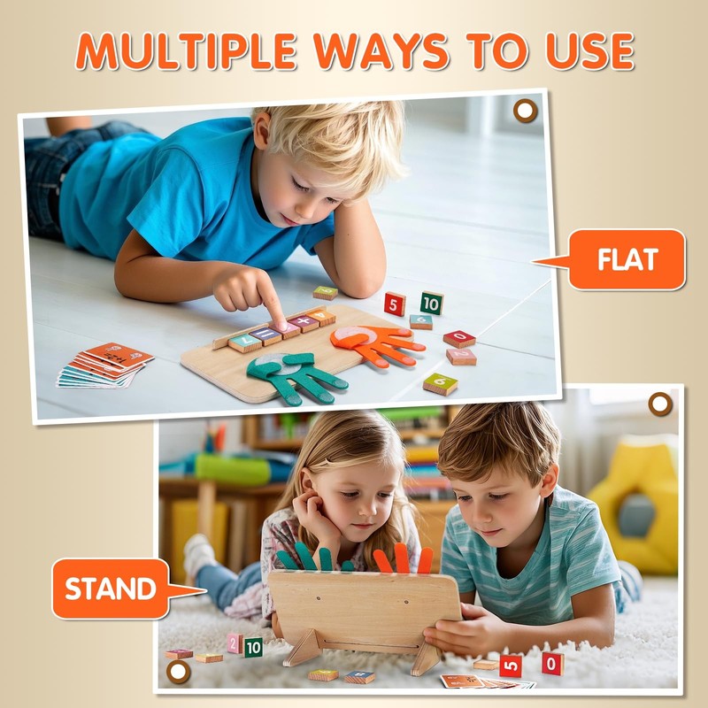 Montessori Toys for 3-5 Year Old, Educational Math 11.6x8.46 inch, Colorful gallery