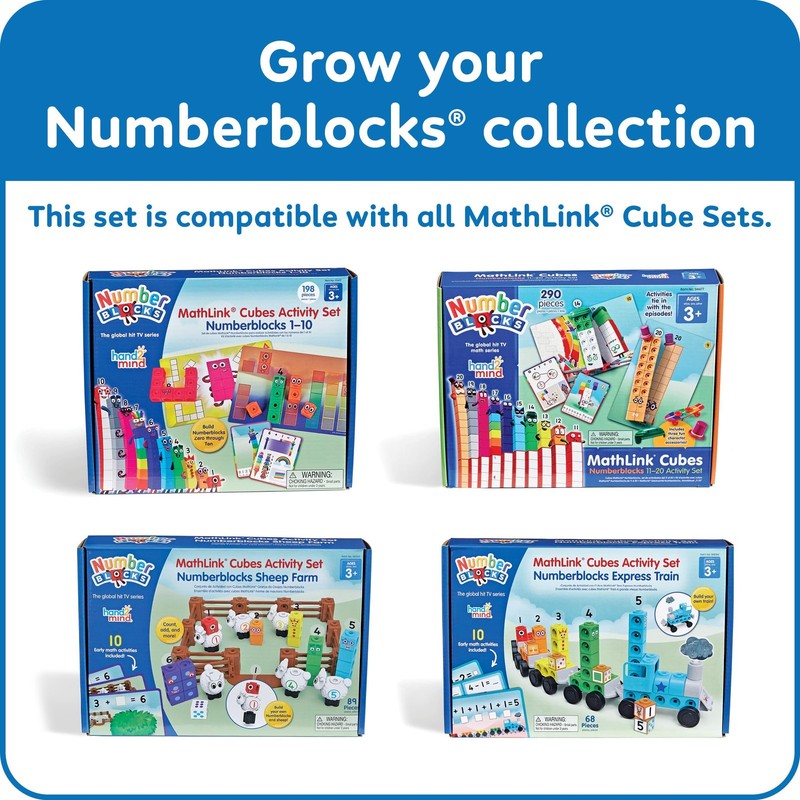 hand2mind Numberblocks Express Train MathLink Cubes Medium, Multicolor gallery