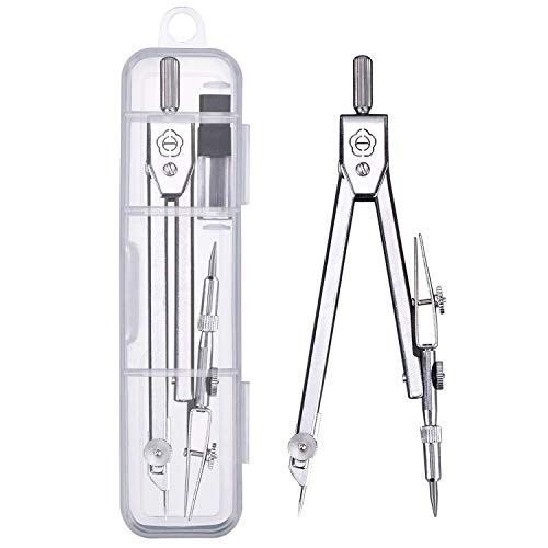 Geometry Math Set - Drawing Compass & 6 Inch Protractor for Students, Precision gallery