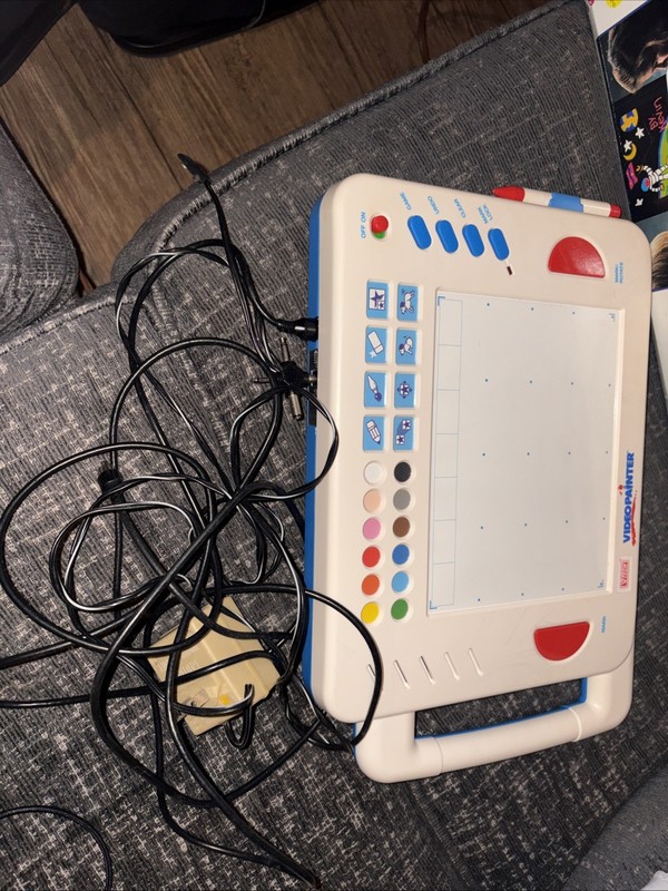Vintage 1990s VTech Master Video Painter In Box 1991 W/ Stylus OEM Cords & Box gallery