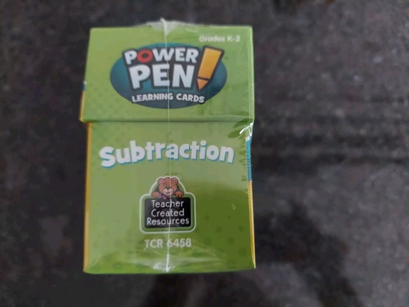 POWER PEN LEARNING CARDS SUBTRACTION 106 PROBLEMS K-2 NEW TCR 6458 gallery