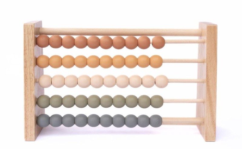 Boho Abacus – STEM – Boho Nursery Decor and Playroom Decor- Math with Beads- …