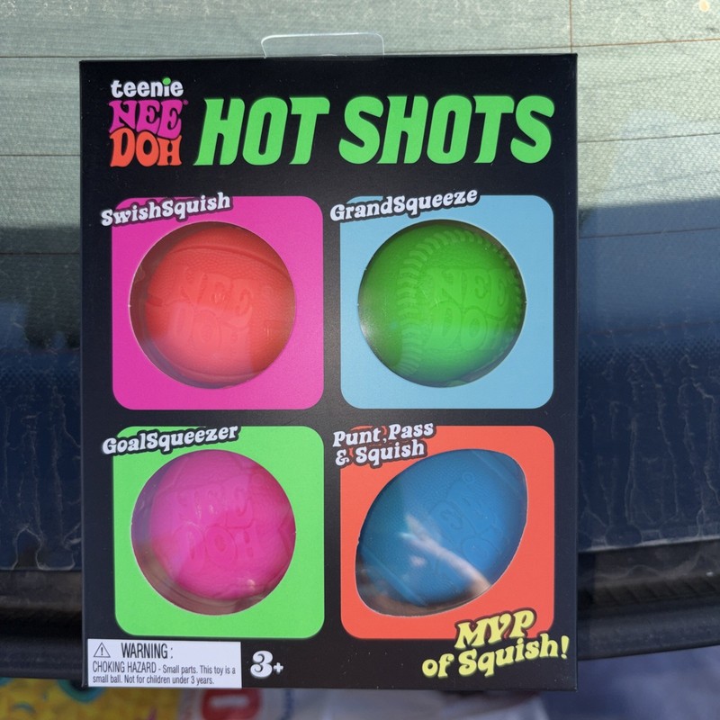 NeeDoh Teenie Hot Shots Baseball Soccer Football Basketball New Free Shipping