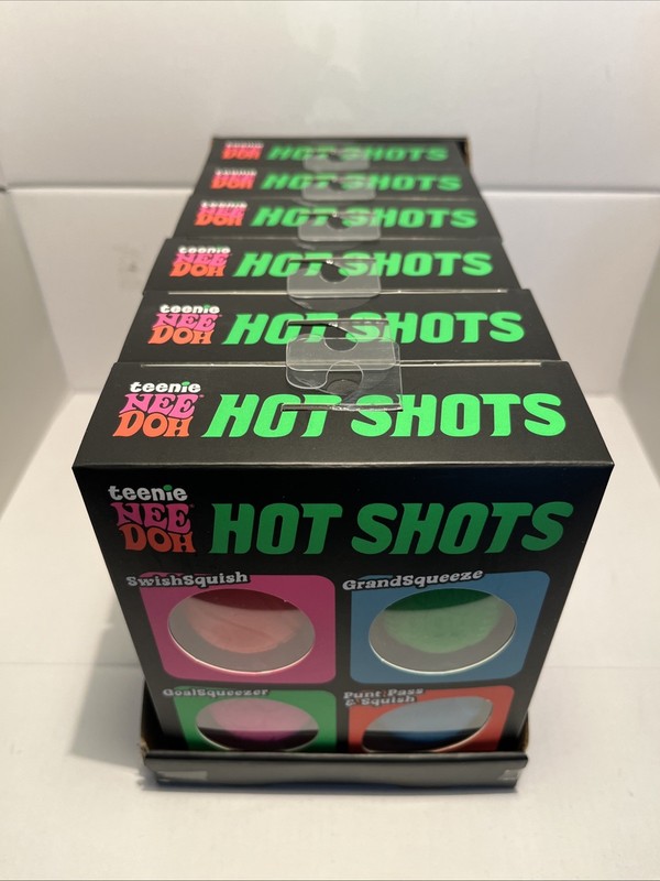 Schylling Nee Doh Teenie Hot Shots 4 pack Case Of 6 With Display – Fast Shipping