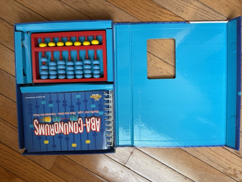 Fat Brain Toy Co ABA-Conundrums Math Logic Puzzle Set Ages 9+ Wooden Abacus gallery