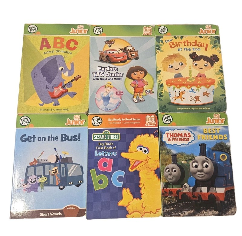 LeapFrog Tag Junior Books Lot of 6 Board Books Only – No Book Pal Included