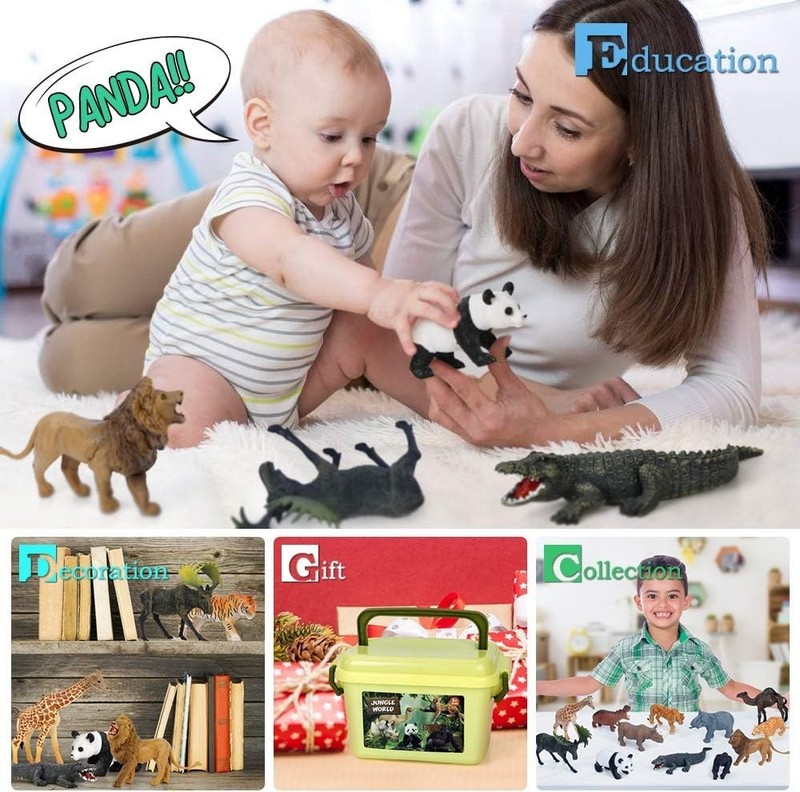 12 PCS Realistic Jumbo Safari Animal Figurines - Fun Learning Playset for Kids gallery
