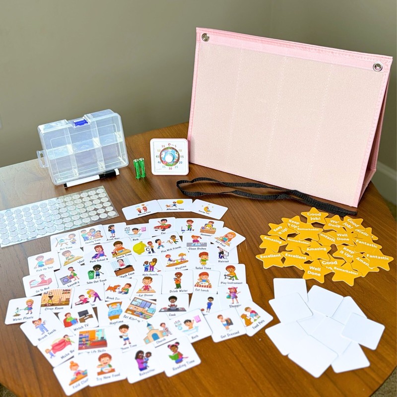 Visual Schedule for Kids & Visual Timer Reward Chart for Kids Autism Sensory Toy gallery
