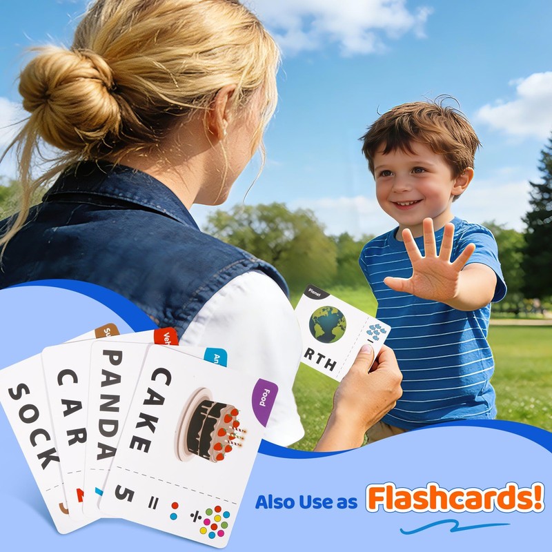ACGROW 2 in 1 Kids Educational Toys, Spelling & Math Learning Game Dark Blue gallery