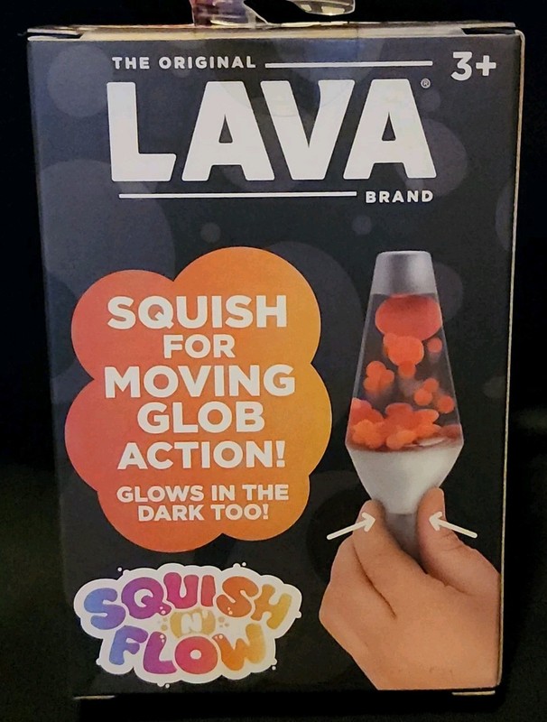 Schylling Lava Squish N Flow Squishy NeeDoh Glow In The Dark Blue Lamp Rare New gallery