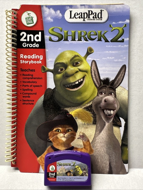 Shrek 2 LeapFrog LeapPad Reading Storybook & Cartridge 2nd Grade LEAP FROG PAD