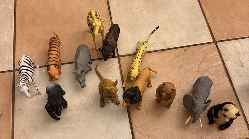 Mixed Lot of 12 Boley Zoo Figure Animal Toys - Giraffe Elephant Panda Zebra Bear gallery