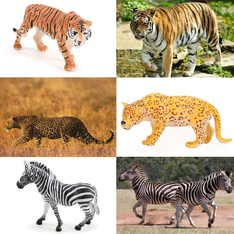Safari Animals Figures Toys, Realistic Jumbo Wild Zoo Animal Figurines Plastic A gallery