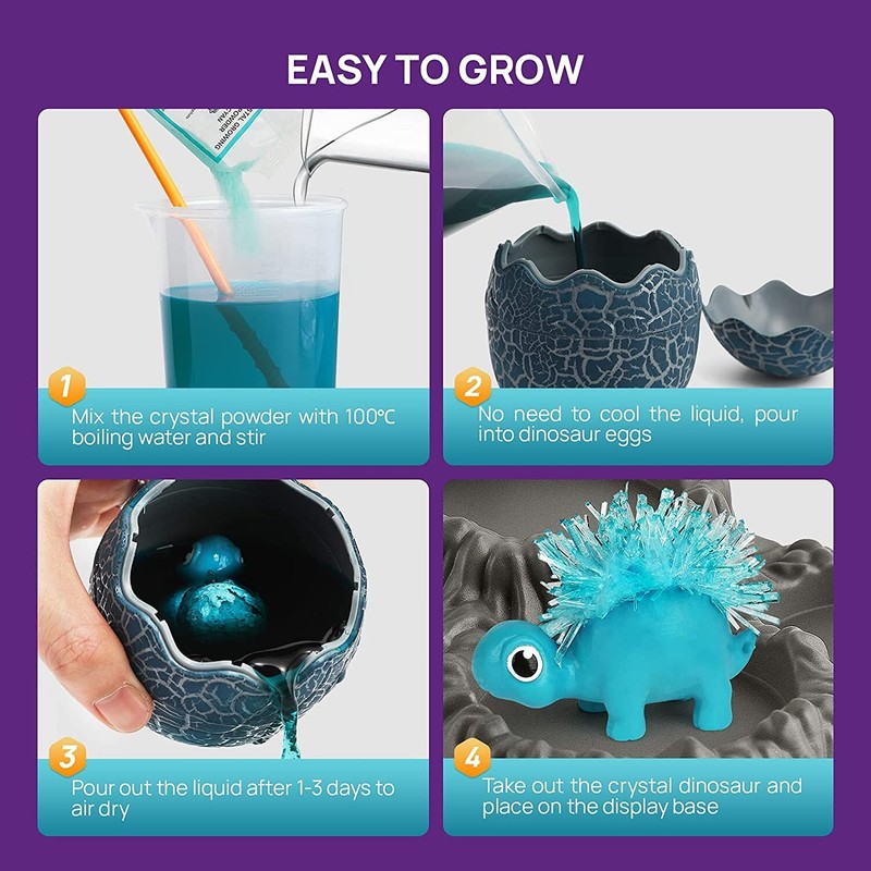 Science Can Crystal Dinosaur Growing Kit Stegosaur Great STEM Activities 8-12 yr gallery