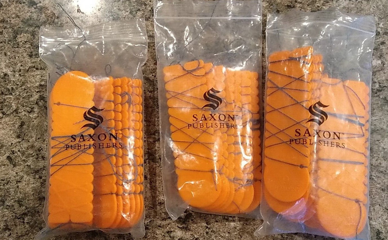 SAXON MATH 2 Subtraction Learning Wrap-Ups Keys Orange Bulk Lot