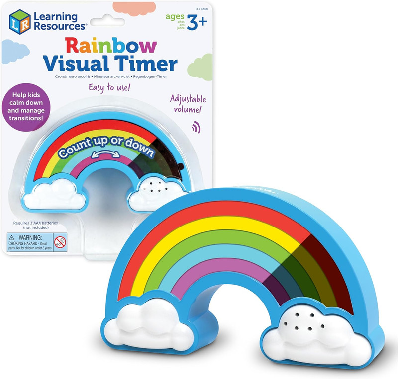 Rainbow Visual Timer, 1 Piece, Ages 3+, Teacher Resources, School Supplies fo…
