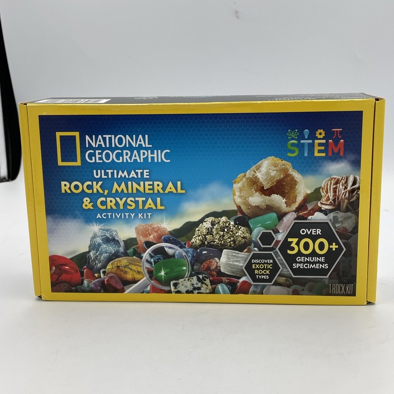 NATIONAL GEOGRAPHIC Rock Collection Box For Kids 300 Piece Gemstones And Set