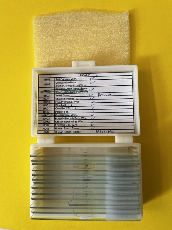14 Prepared Slides w/Plastic Box in Basic Science Set A (Biology) gallery