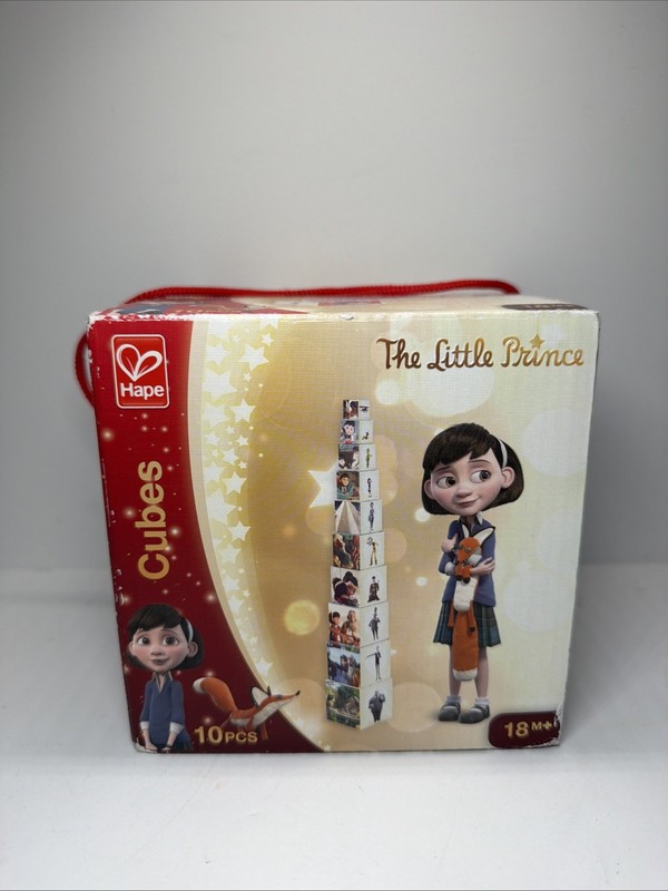 The Little Prince Toy 10 Stackable Cubes By Hape Movie Scenes On Cubes NEW