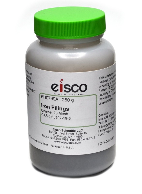 250g Coarse Iron Filings, 20 Mesh, Iron Shavings, Science, Magnets, Powder