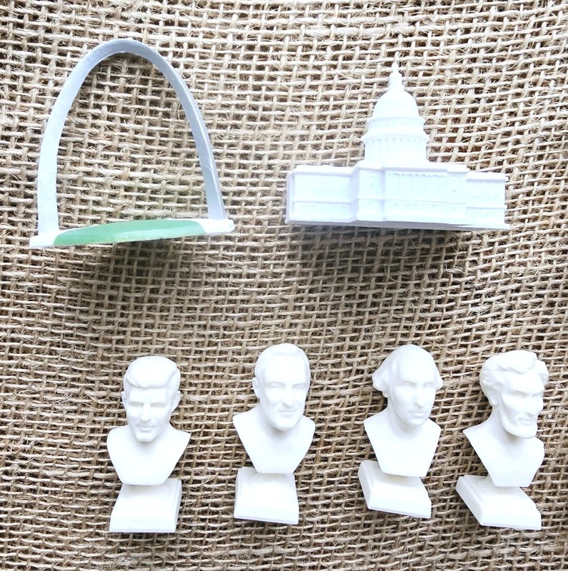 Safari 15pc US Landmarks & Famous People Figures & Statue Bust gallery