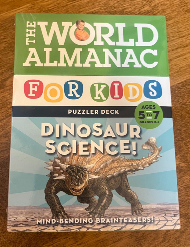 Dinosaur Science Puzzler Deck/The World Almanac (New/Unopened) for Ages 5-7