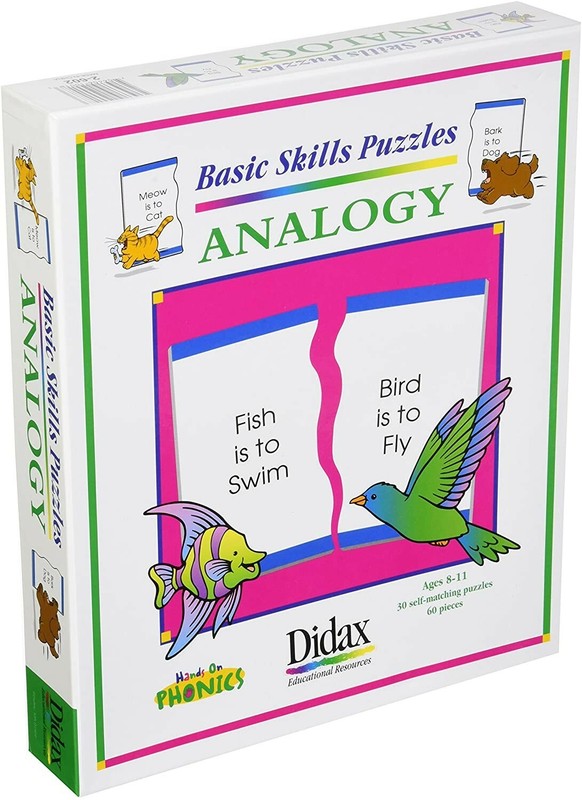 Didax Basic Skills Puzzles Analogies Educational Resource- 60 Piece