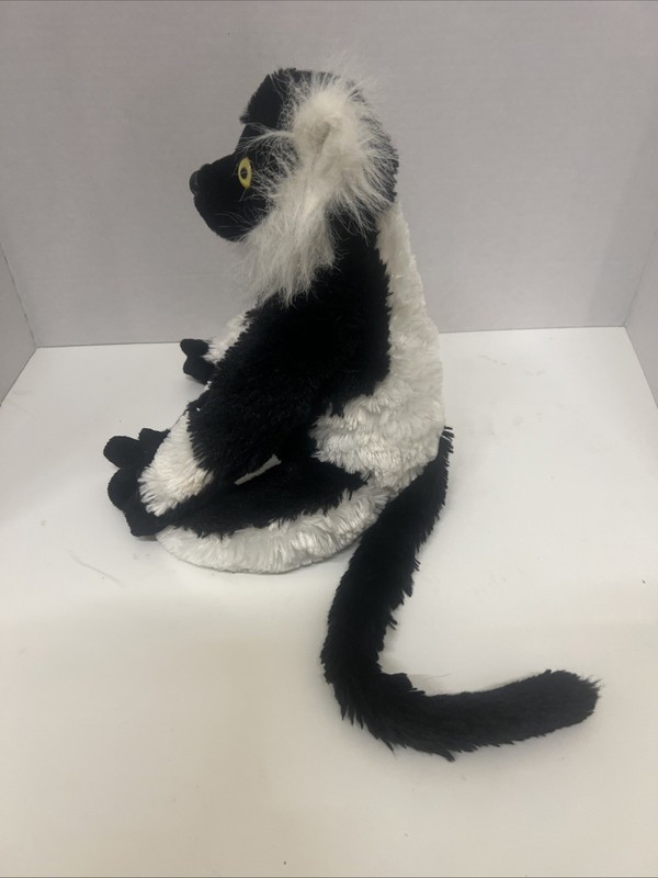 Wild Republic Cuddlekins Black White Ruffed Lemur 14 Inch Plush Figure gallery