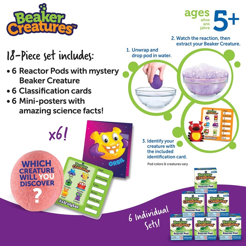 Learning Resources Beaker Creatures Reactor Podsseries 1 Stem Certified Science gallery