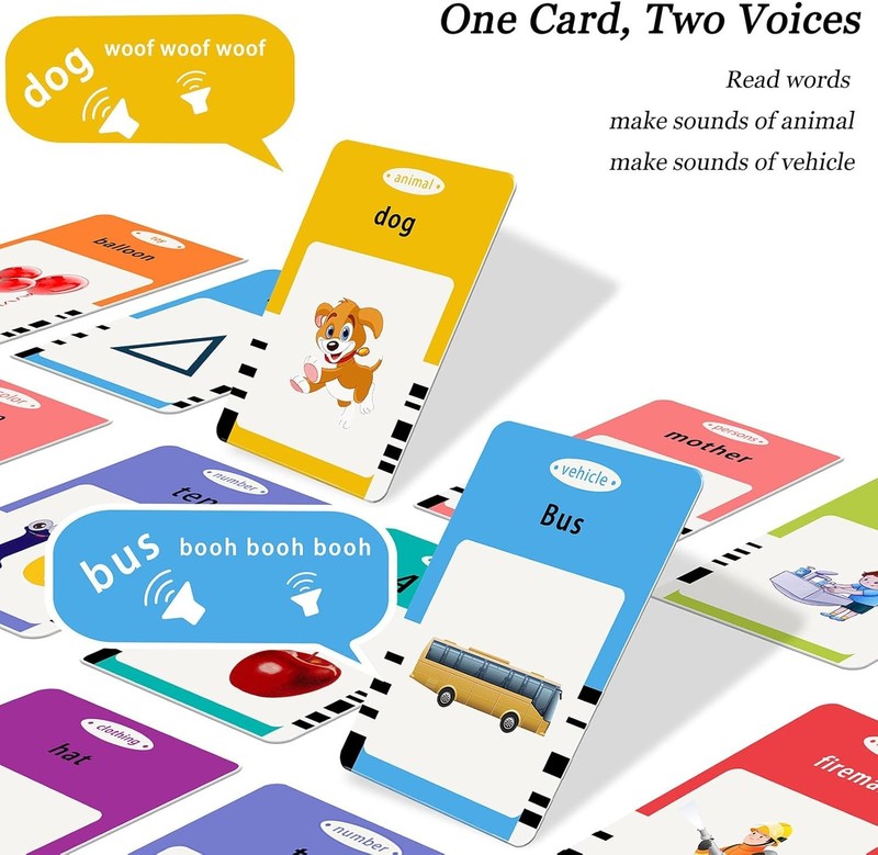 Talking Cards for Toddlers, Speech Therapy Toys Autism Toys, ABC 123 Sight Words gallery