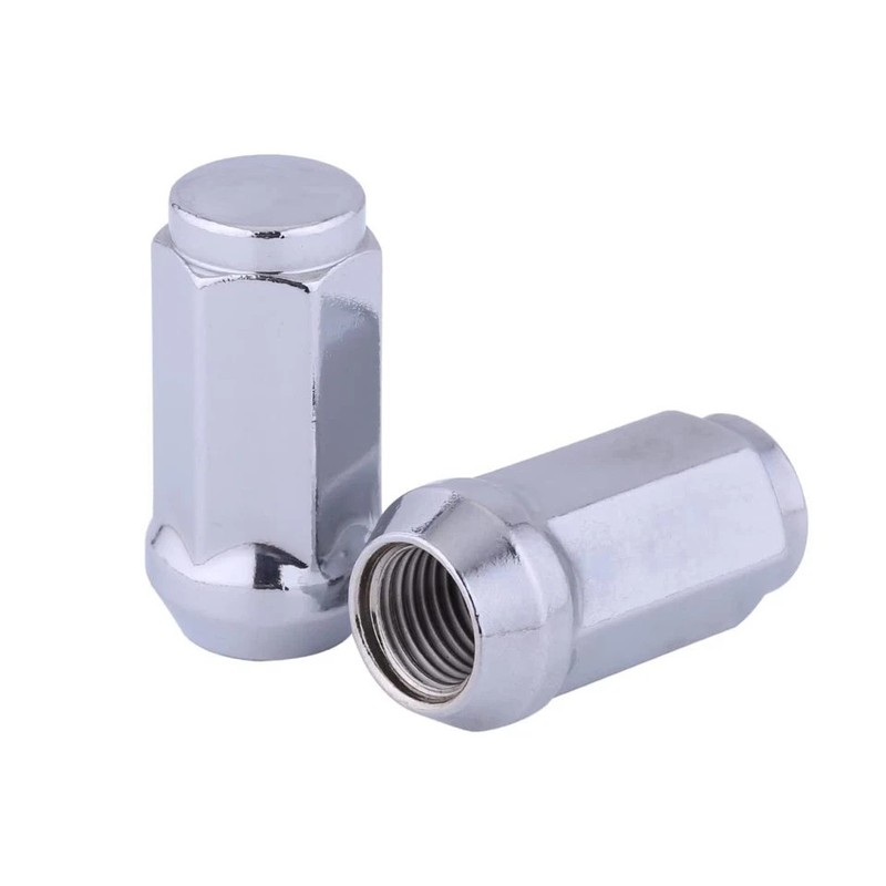 Chrome Acorn Lug Nuts - M14 x 1.5, 1.8" Tall, Set of 24 pcs for Avalanche, Color gallery
