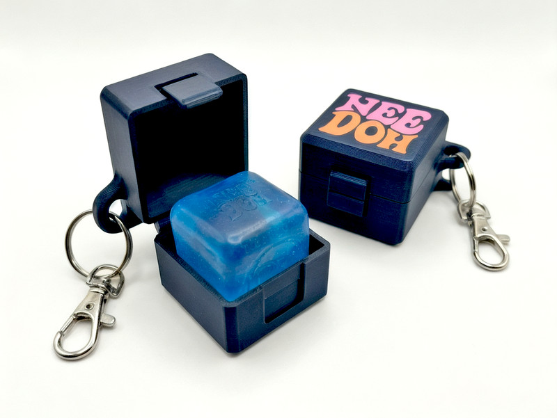 NeeDoh Nice Ice Baby Keychain Case 35mm 3D Printed Holder Protective Box Cover