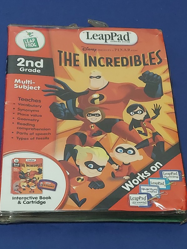 🌈 A59-Leapfrog LeapPad Multi Subject THE INCREDIBLES Book & Cartridge 2nd gr.