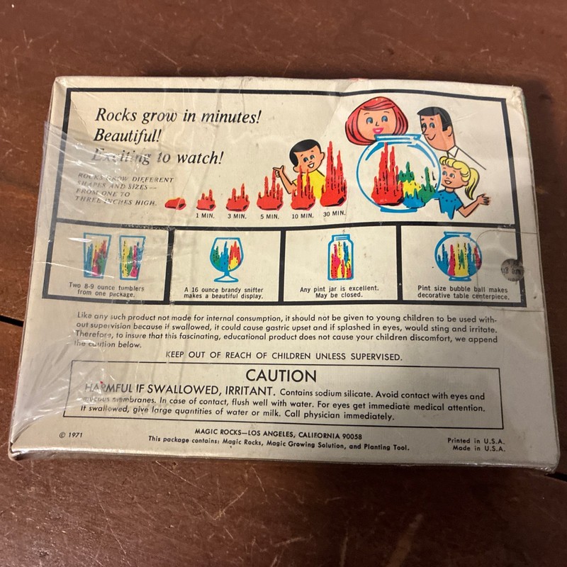 The Original Magic Rocks 1971 Vintage Crystal Growing Kit New Sealed Rare MIB gallery
