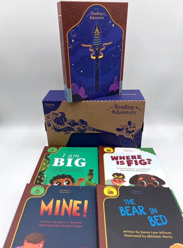 Osmo Reading Adventure Set Early Reader Books + Crystal Wand NEW