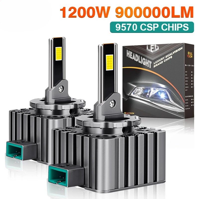 D2S D4S LED Headlight HID D1S D3S D8S LED Headlamp D2R D4R Bulb 900000LM