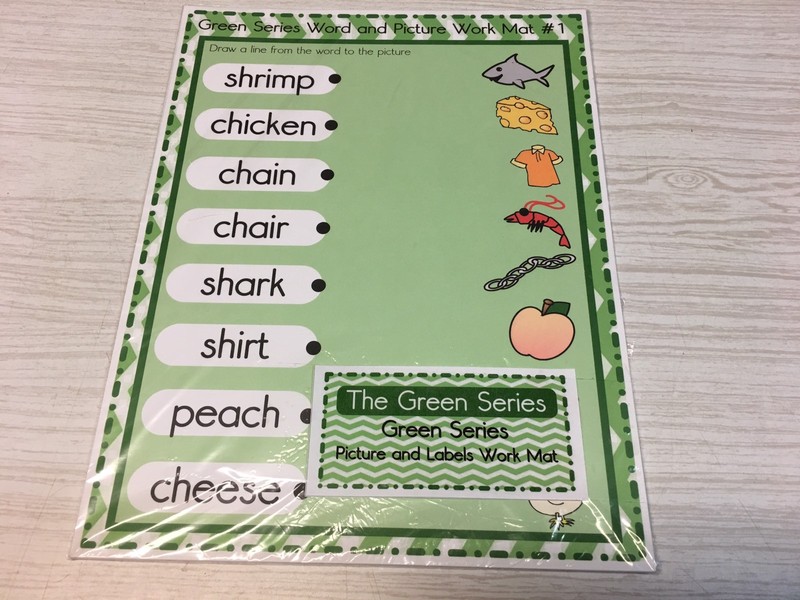 The Green Series – Word & Picture Match Dry Erase (8 Wipewriter) Montessori