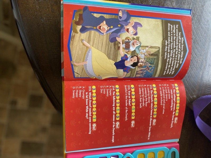 Disney Princess Talking Quiz Book Electronic Learning (200+ Questions) gallery
