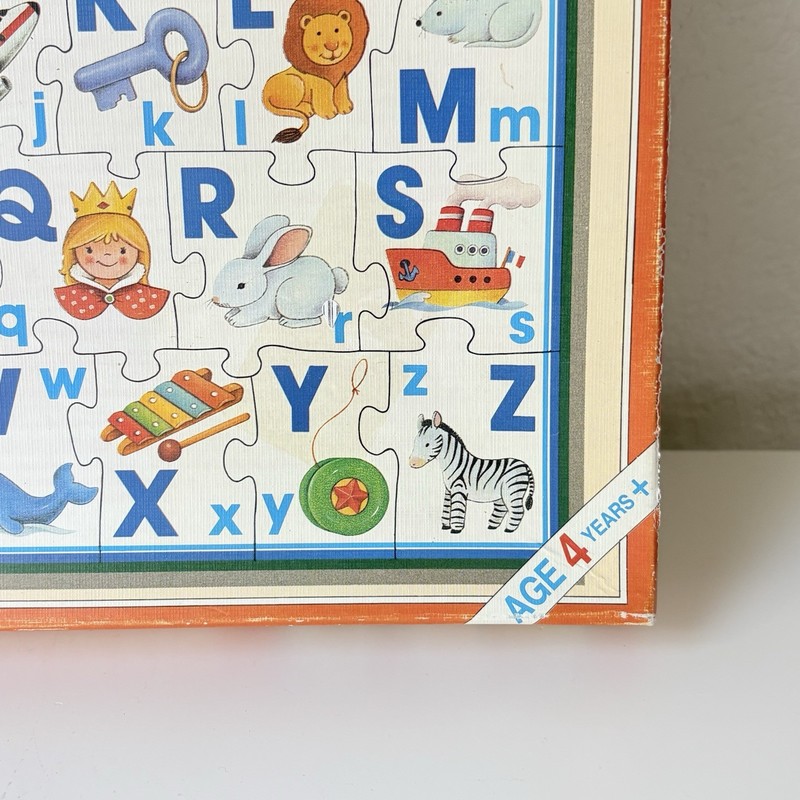 Vtg 90s Alphabet Floor Puzzle Game 25/26 Pieces 17”x24” / 42x60 cm Battat Games gallery