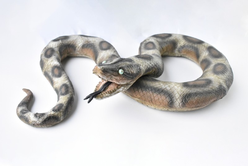 Realistic Giant Anaconda Snake foam-filled latex rubber snake 87" F3405BB65 gallery