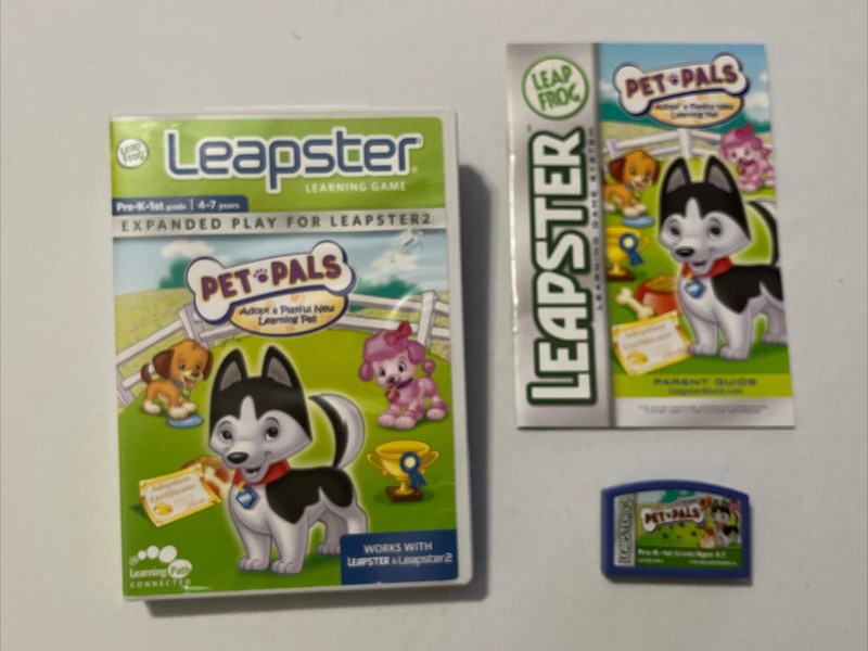 LeapFrog Leapster 2 Pet Pals Case Manual 4-7 Yrs Adopt A Pal! Pre K-1st Grade