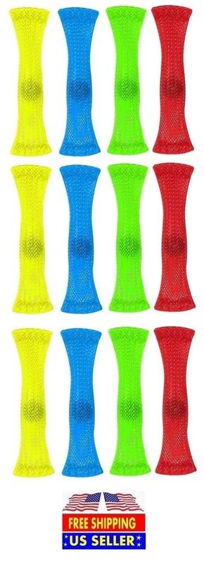 LOT OF 12 FIDGET TOY MESH MARBLE ADHD AUTISM STRESS ANXIETY RELIEF FOCUS NEW