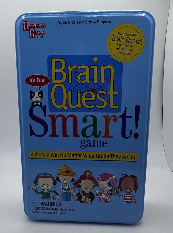 University Games Brain Quest Smart! Card Game – Opened box in TIN –