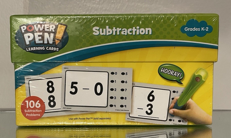 Teacher Created Resources Power Pen Learning Cards: Subtraction for Grades K-2