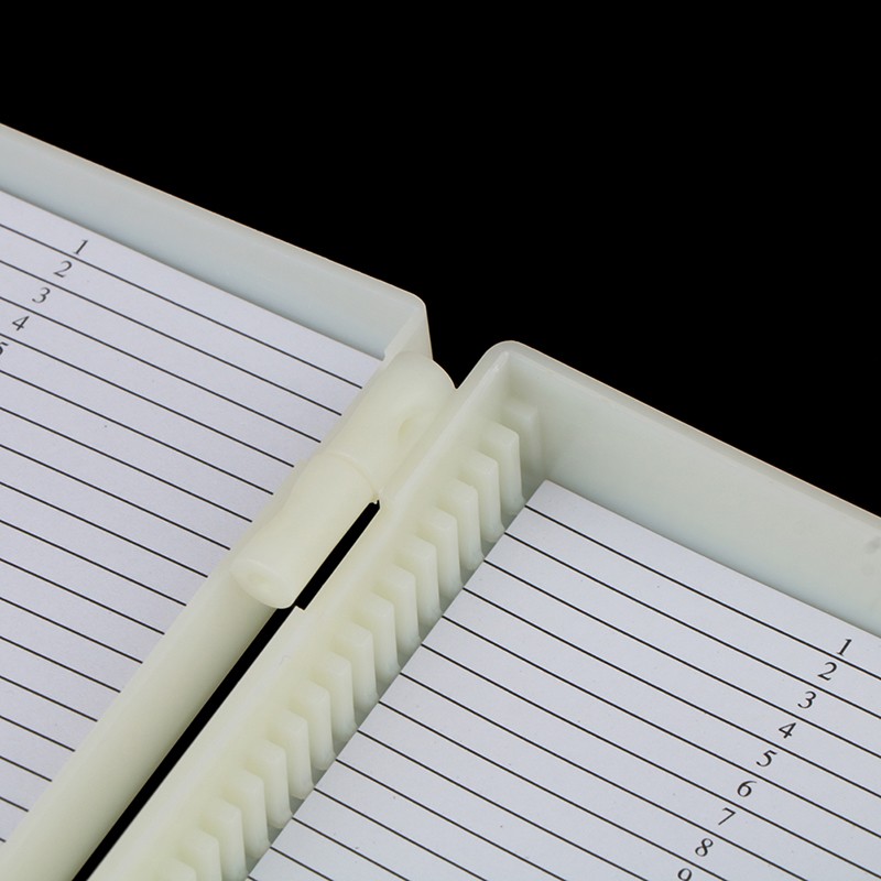 Plastic Microscope Glass Slide Box 25/50/100pcs Biological Slices Storage Case gallery