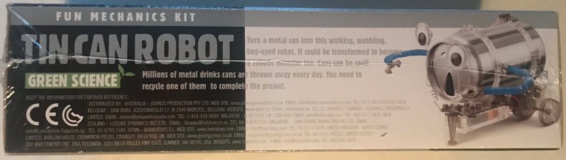 Green Science ~ Tin Can Robot ~ "Fun Mechanics Kit" ~ Brand New ~ Factory Sealed gallery