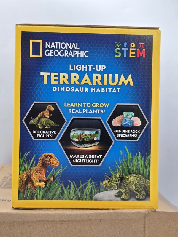 NEW Dinosaur Habitat Light-Up Terrarium Kit for Kids with Plants and Gemstones gallery