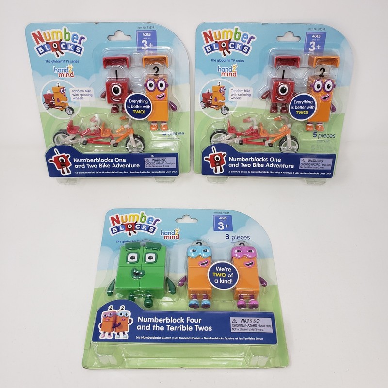 Number Blocks Toys Lot of 3 (NEW/SEALED, Bike Adventure, Terrible Twos)