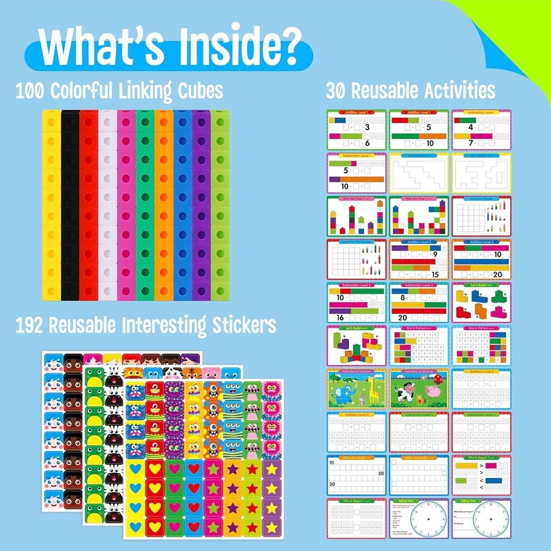 Durable Counting Blocks & Creative Activity Cards - Ideal for Early Math Skills gallery